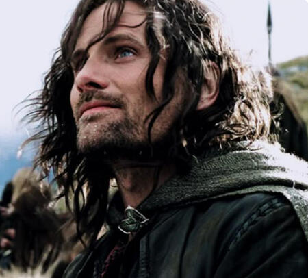 A screenshot of Aragorn from Lord of the Rings.